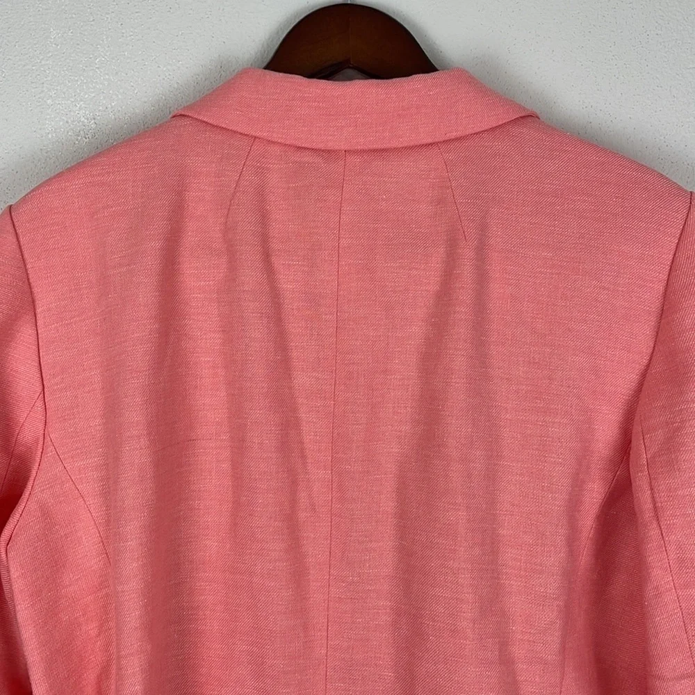 TALBOTS Sharkskin Linen Blend Blazer - Picture 8 of 11